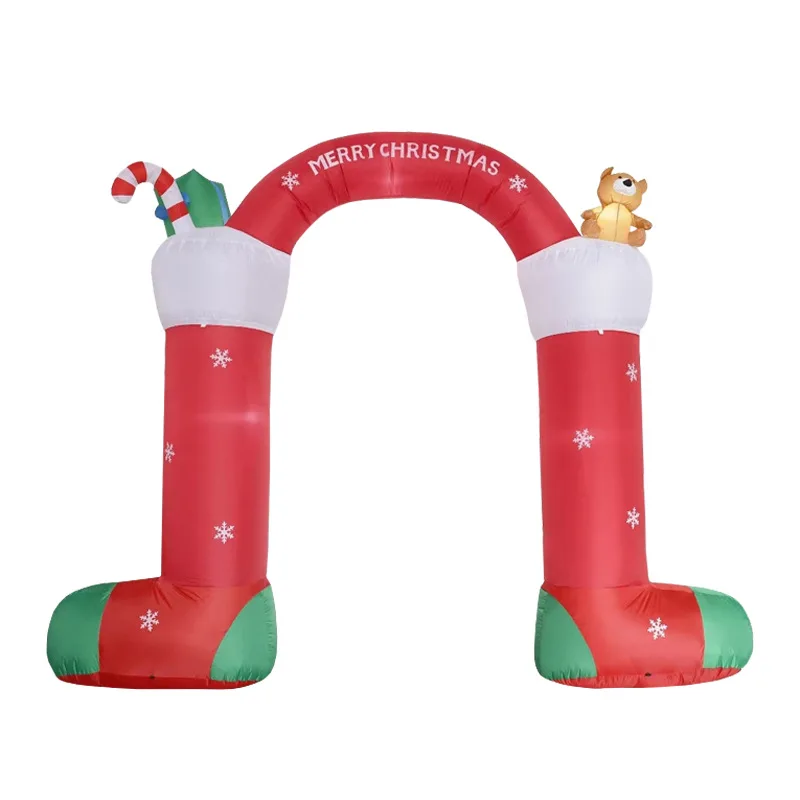 Arche Gonflable d'ours de Noël avec LED spatirée, Décorations d'Extérieur, Jouets, Énorme, 10 Pieds