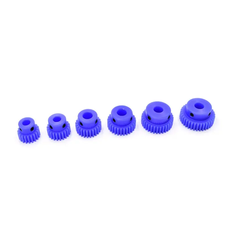 1-8Pcs 1 Mod 22T 24T 25T 28T Blue Nylon Spur Gear Motor Gear 1M Mechanical Transmission Plastic Gears Bore 6/8/10/12mm