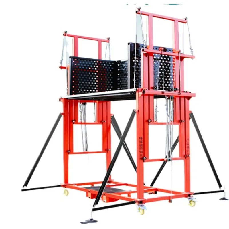 Electric scaffolding household construction climbing foldable mobile new lifting platform remote control hoist