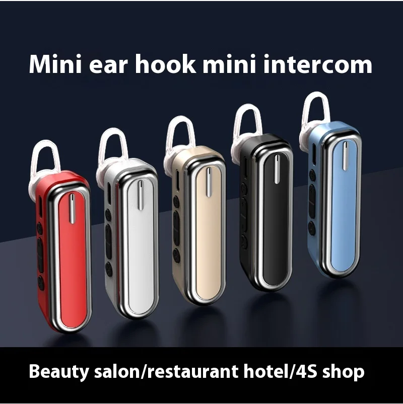 Mini Ear hook Walkie Talkie headphone Collar-clip Analog Two Way Radio Dual Use intercom for restaurant hotel