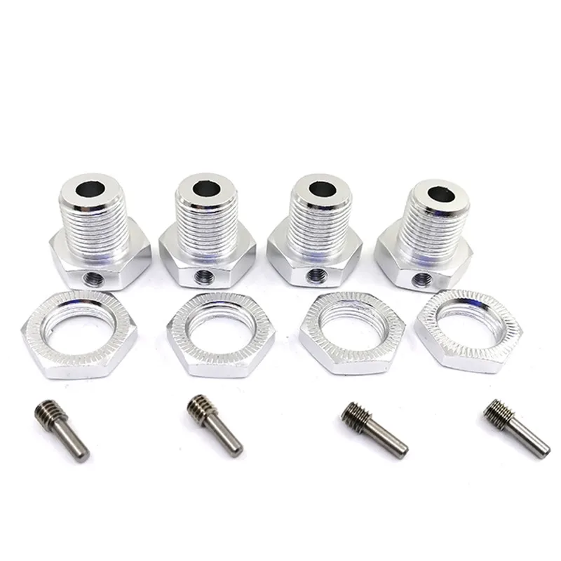 4 Pieces RC Car Upgrade Metal Wheel Hex Hub 17mm Tire Adapter Nut 5mm For 1/10 Scale Models Hobby Traxxas E-Revo