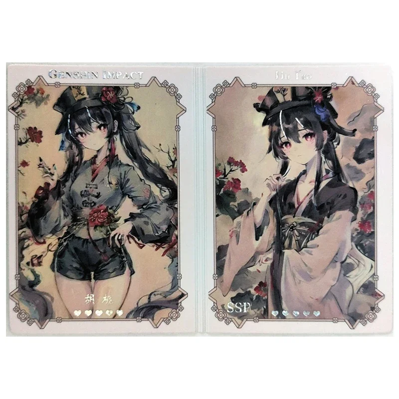 Anime Goddess Story Rare SSP Folding Refractive Flash Cards Shenhe Yelan Yoimiya Toys for boys Collectible Cards Birthday Gifts