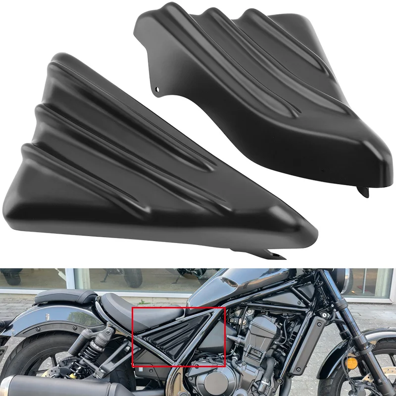 

Motorcycle Matte Black Side Frame Cover Panel Engine Fairing Accessories For Honda Rebel CMX 1100 CMX1100 2021 2022 2023 2024
