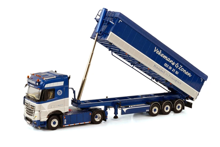 Alloy Model Toy Gift WSI 1:50 Scale BE-NZ MB 4X2 Axle,Tarpaulin Dump Truck Construction Vehicles Diecast Toy Model 01-3479