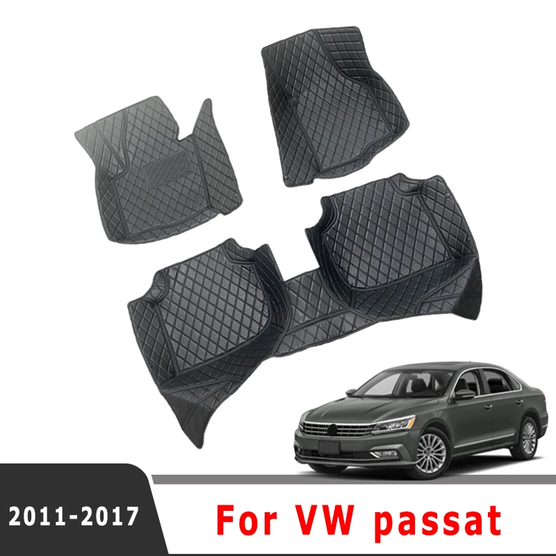 

Car Floor Mats Trunk Carpet For Passat 2017 2016 2015 2014 2013 2012 2011 Auto Interior Waterproof Accessories For Volkswagen vw