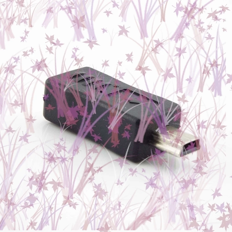 

Portable Micro USB Female to Mini USB Male Plug Jack Adapter Connector Charger Black Adaptor Computer PC Converter C1