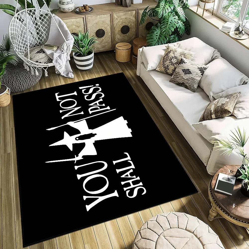 You Shall Not Pass small carpet Anti-Slip Kitchen Bedroom Handmade Tufted Rug Carpet Living Room G-GandalfS Entrance Decoration