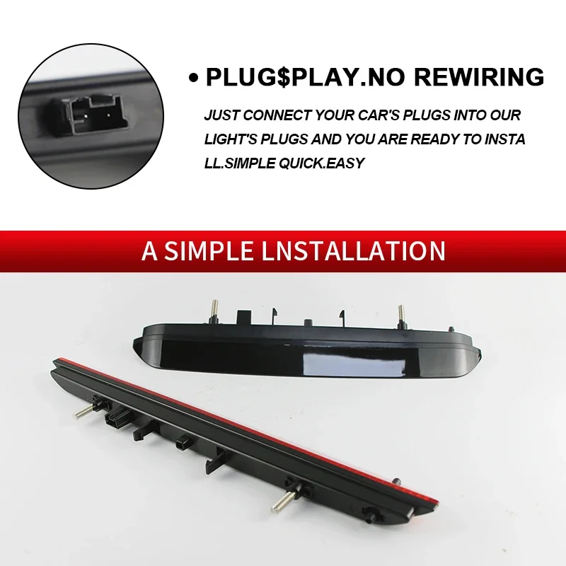 

Автомобильный задний 3-й стоп-сигнал для Opel Grandland X 2017 AIR 1999, красный/черный объектив, светодиодный третий стоп-сигнал, задние сигнальные огни, автомобильные аксессуары