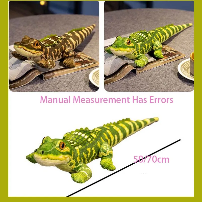 Realistic Simulation Crocodile Plush Doll Vivid Printed Stuffed Animal Toy Soft Fluffy Plushie Birthday Present for Wildlife Fan