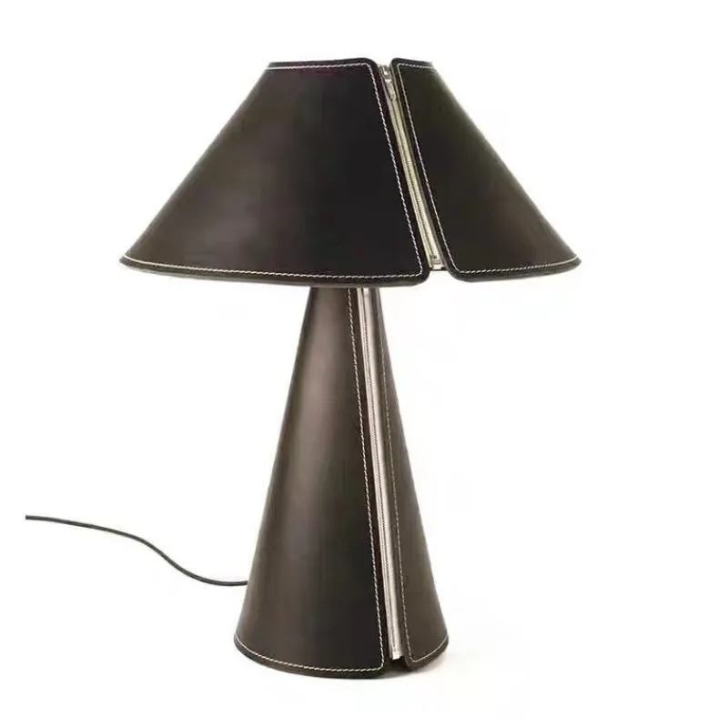 

Postmodern leather table lamp Nordic creative light luxury art American designer