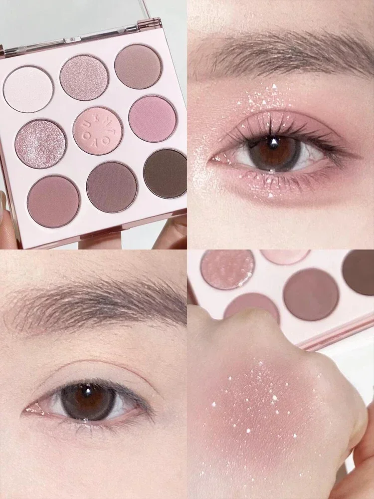 Paleta Cieni do Powiek INTO YOU 9 Kolorów Codzienny Lekki Makijaż Wielokolorowe Matowe Brokatowe Cienie do Powiek Rare Beauty Cosmetics Makijaż