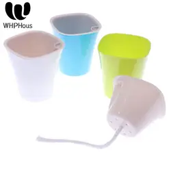 Pequeno auto regador plantador de mesa, vaso de plástico para casa, mesa de escritório interior, planta Aloe Violeta Africana Berçário Mudas