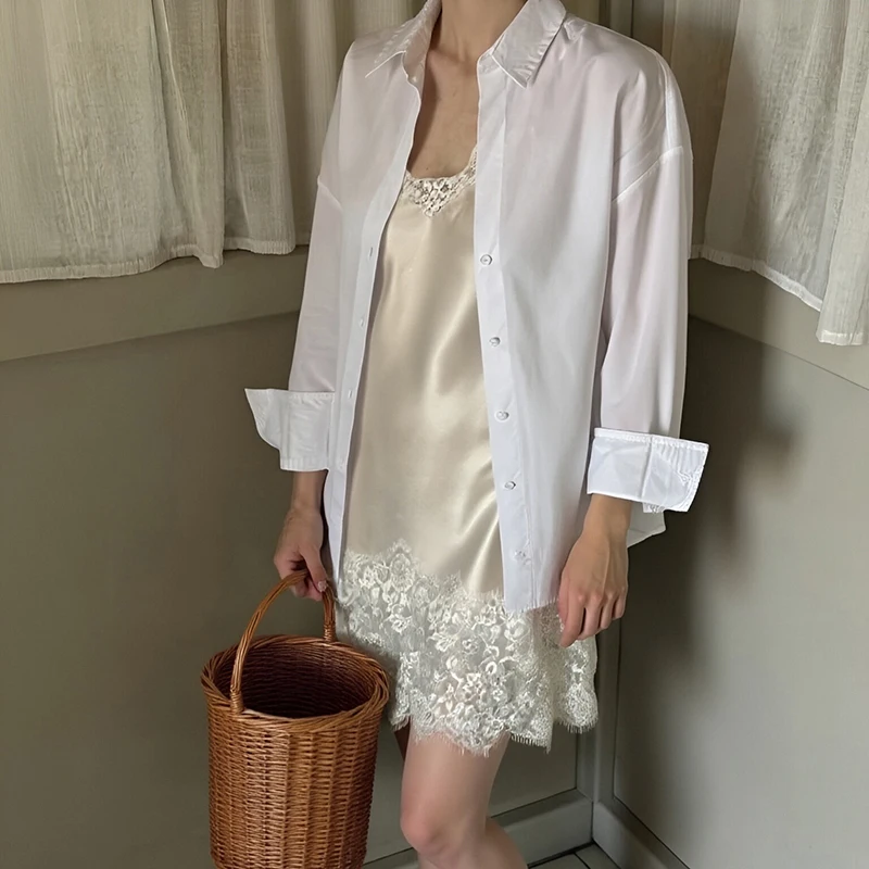 Women Satin Silky Flowy Dress Y2K Spaghetti Strap Lace Patchwork Slip Dress Tank Tops Elgant Lady Sexy V Neck Camisole Dress