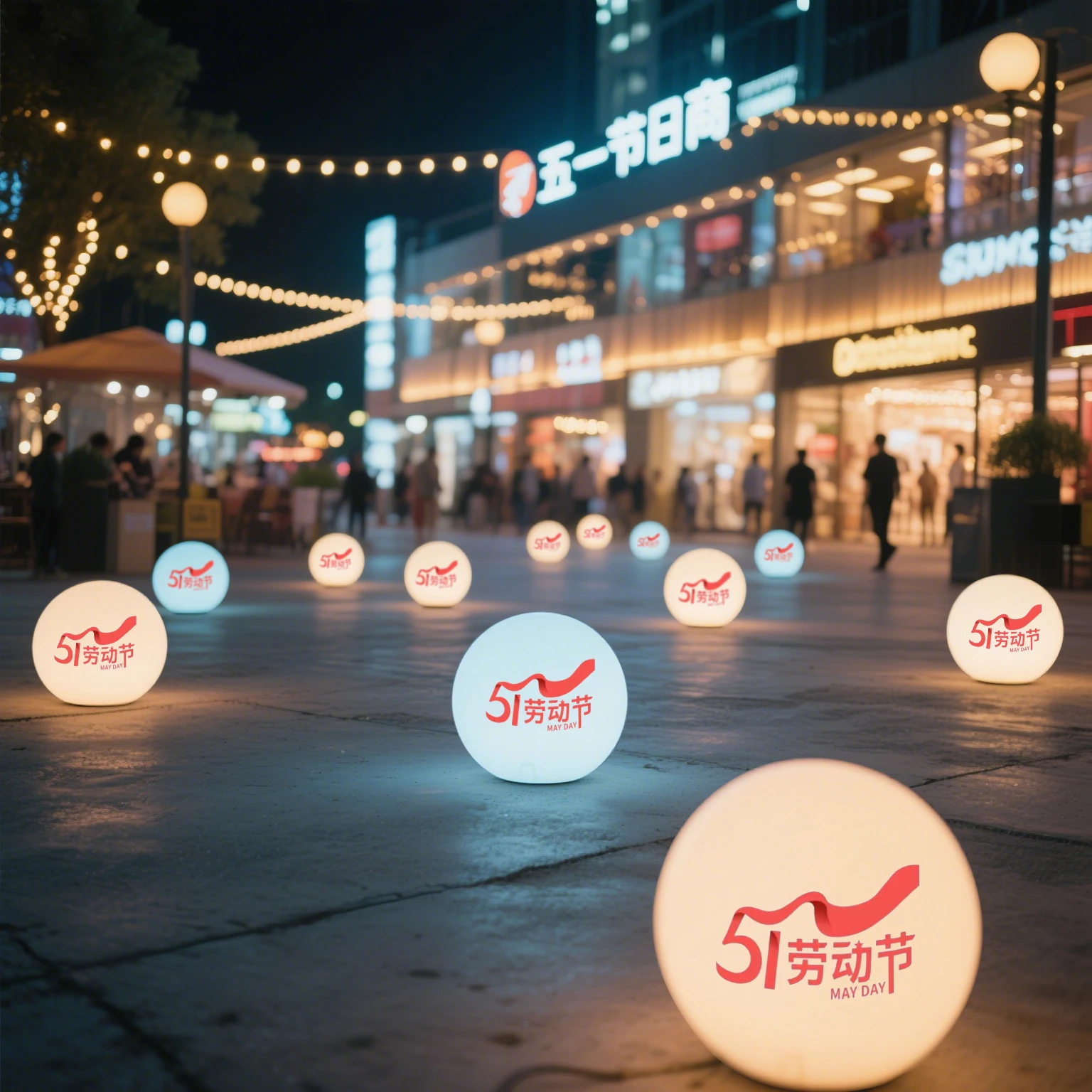 

May Day Shopping Mall Meichen Landscape Light Outdoor Luminous Ball Light Solar Waterproof Villa Garden Atmosphere Floor Light