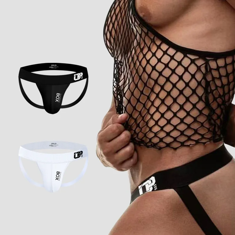2-Pack/Lot Men's Cotton soft Briefs Low Rise Breathable Boxer Briefs Sexy Thong Classic Black & White 2026