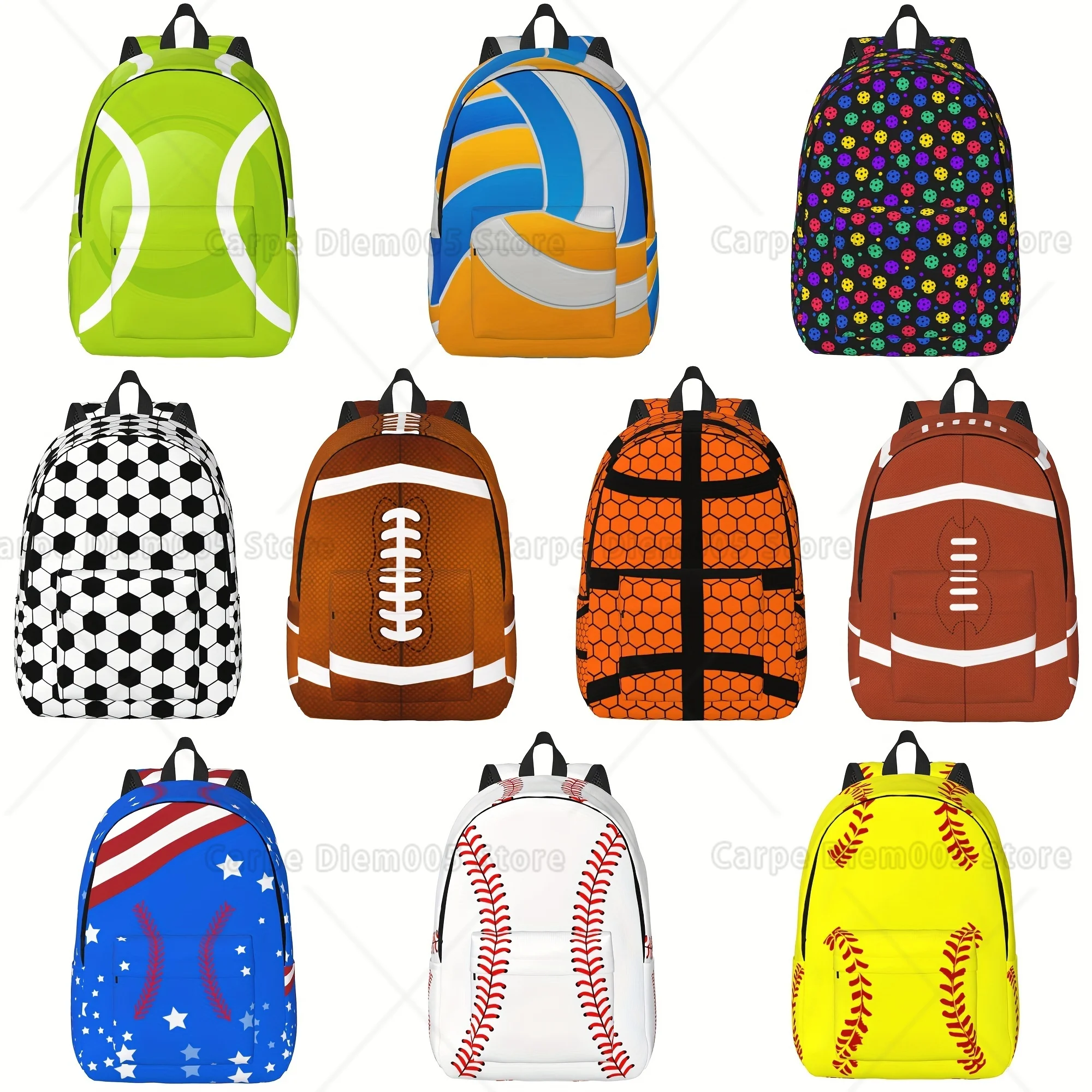 Mochila de béisbol Mochila de tenis Deportes de softbol para estudiantes Fútbol Voleibol Pickleball Bolsa escolar de fútbol