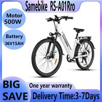 SAMEBIKE RS-A01 Pro Electric Bike 500W Motor 36V 15Ah Battery 27.5 inch Tire 32km/h Max Speed 40km Range Mechanical Disc Brakes