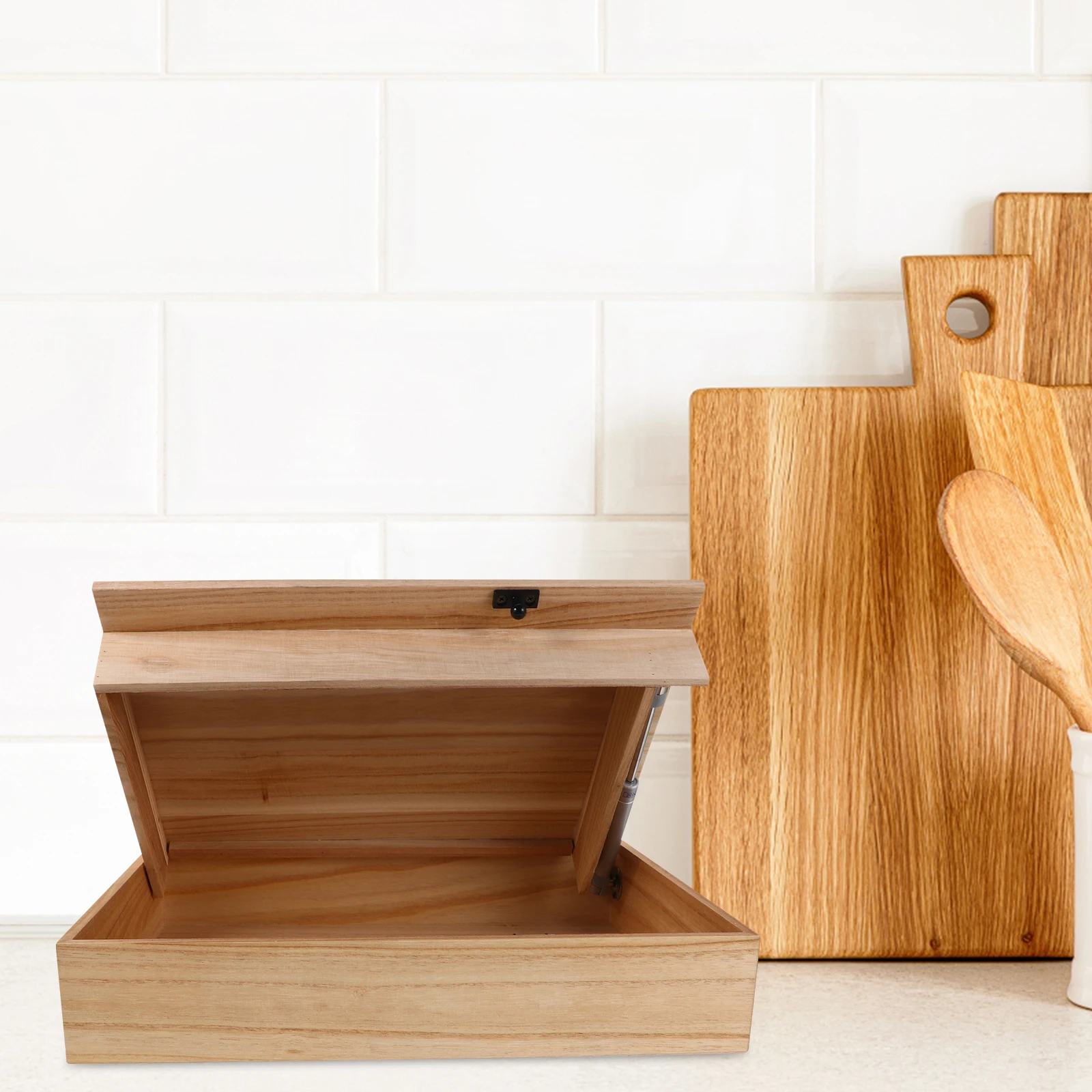

Wood Hanging Shelves Decorative Wall Shelf Book for Hanger Boxes Storage Bamboo