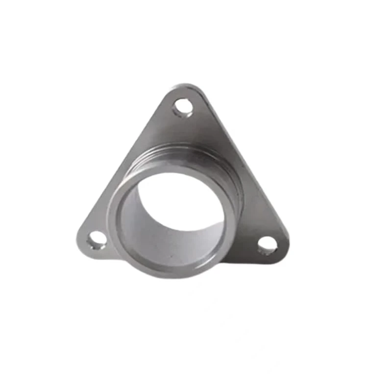 CNC Milling Aluminum Machining Service Triangular Flange Shaft Sleeve Component