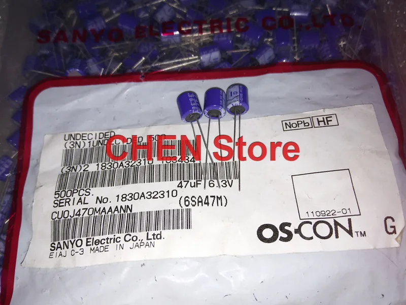 

20PCS Sanyo OS-CON SA 6.3V47UF 6.3x7.8MM High polymer Motherboard 47UF 6.3V Solid State Capacitors purple 6SA47M