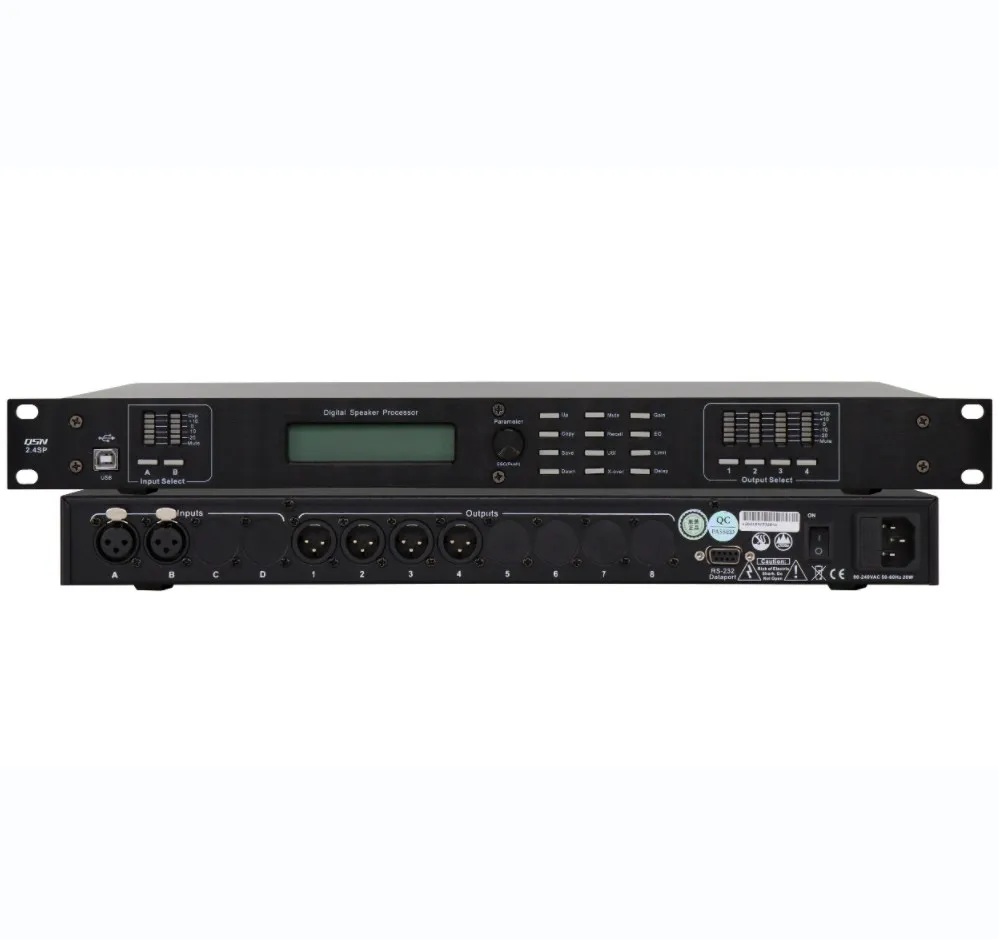 

Digital Audio Processor 2 in 4 out Professional Audio Processor for Stage