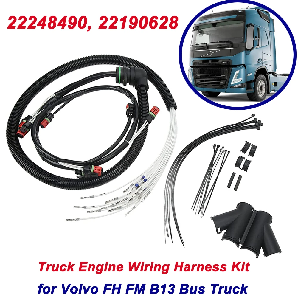 Brand New Engine Wiring Harness Kit, Anti Break Injector Cable Harness For Volvo Truck FM FH D13 OE 22248490 22190628 7422248490