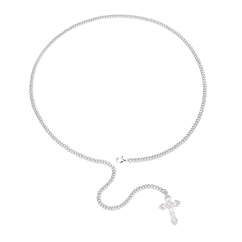 فاسق القوطية الصليب الخصر سلسلة JK التنانير السراويل سلسلة للنساء الفتيات سلسلة الجسم البسيطة هدية التبعي