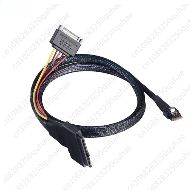 Mini SAS Slim SFF-8654 4I 38P To SAS 8639 U.2 Adapter Cable with SATA15P