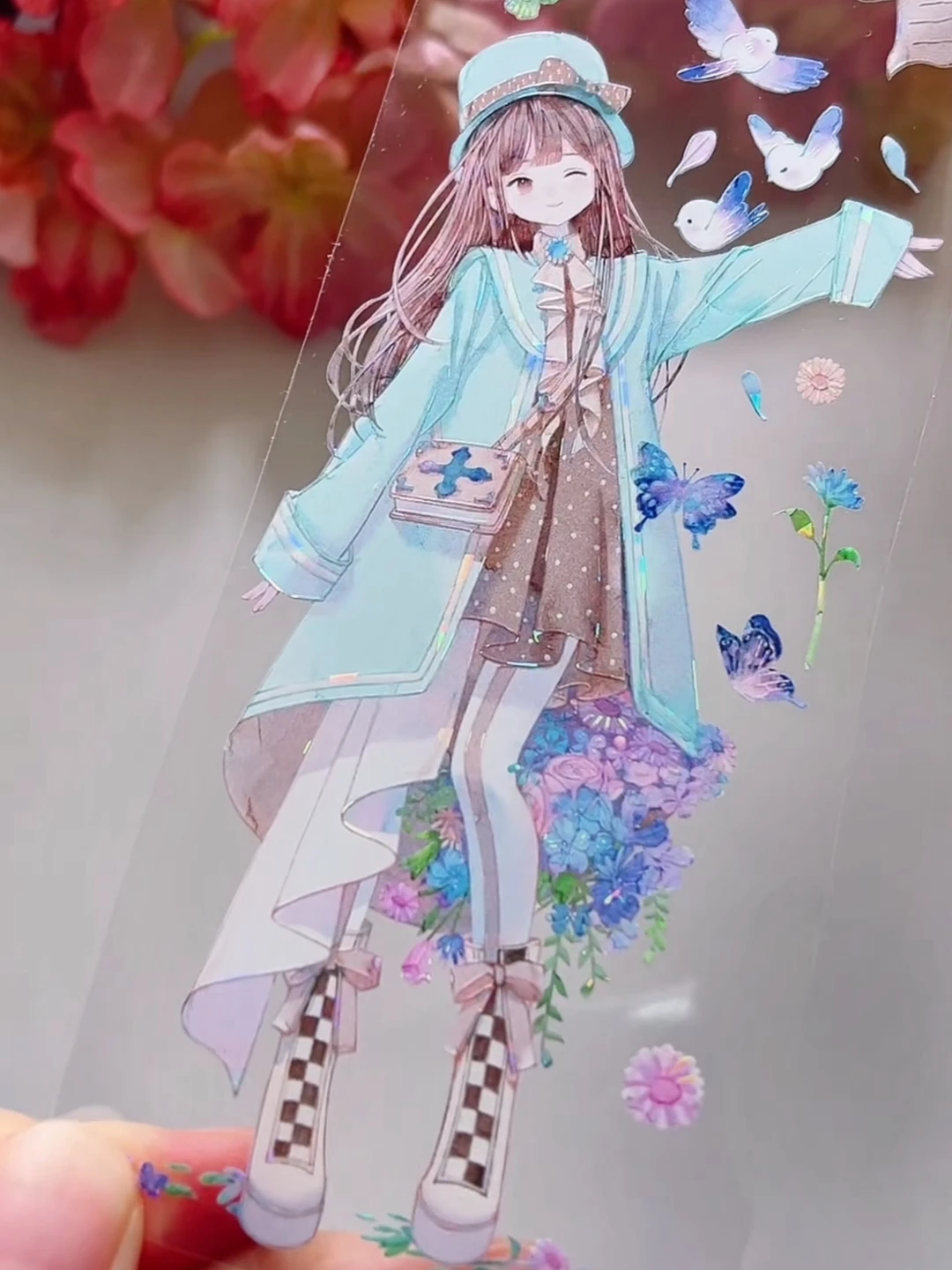 Shine Cotton Candy Sweet Dream Song Shiny PET Washi Tape Collage Journal Scarpbook Character
