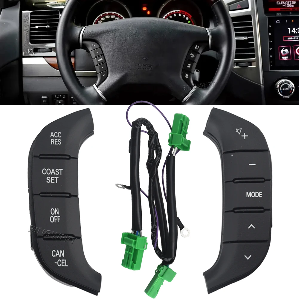 

Left+Right High Quality Button Steering Wheel Switch Audio Radio Control Button 84250-PJL For Mitsubishi Pajero 2007 2008-2019