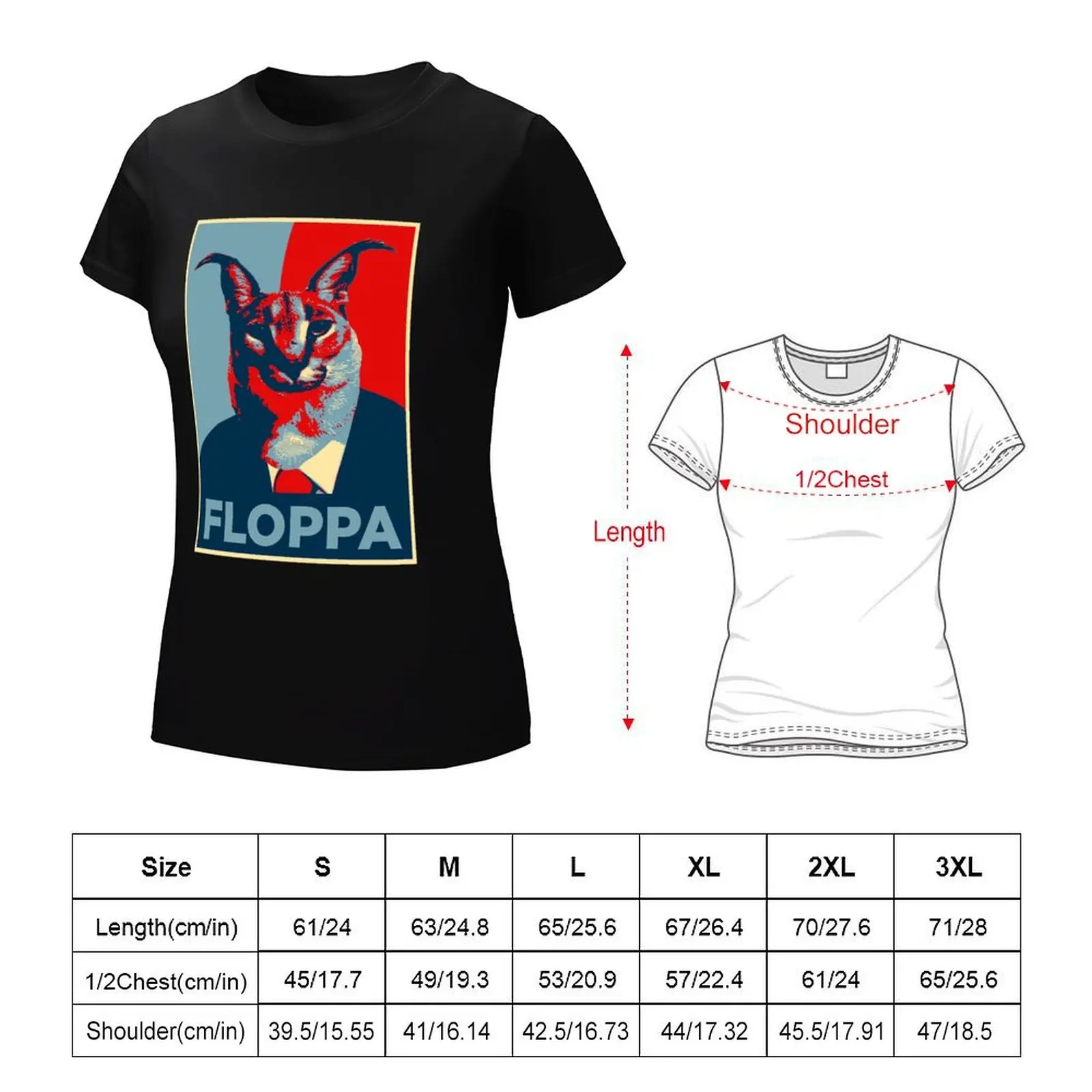 Big floppa T-Shirt tops quick-drying Short sleeve tee cat shirts for Women