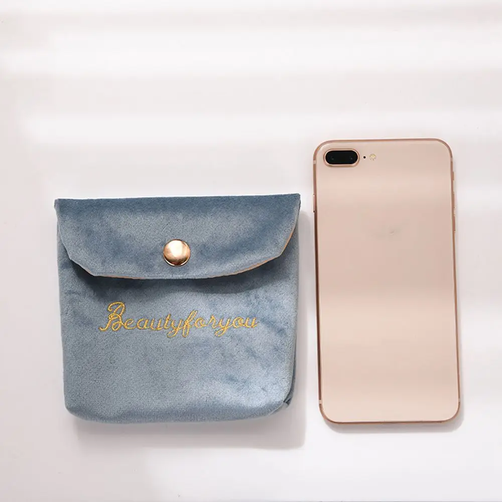 Travel Girls Card Bag Pouch Bags Make Up Bag Velvet Lipstick Pouch Sanitary Napkin Bag Earbuds Earphone Holder Coin Purse