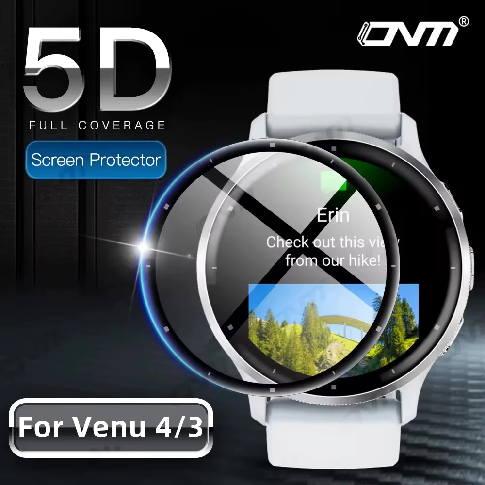 5D Protective Film for Garmin Venu 4 3 3S Screen Protector Anti-scratch Film for Garmin Venu4 Screen Protector (Not Glass)