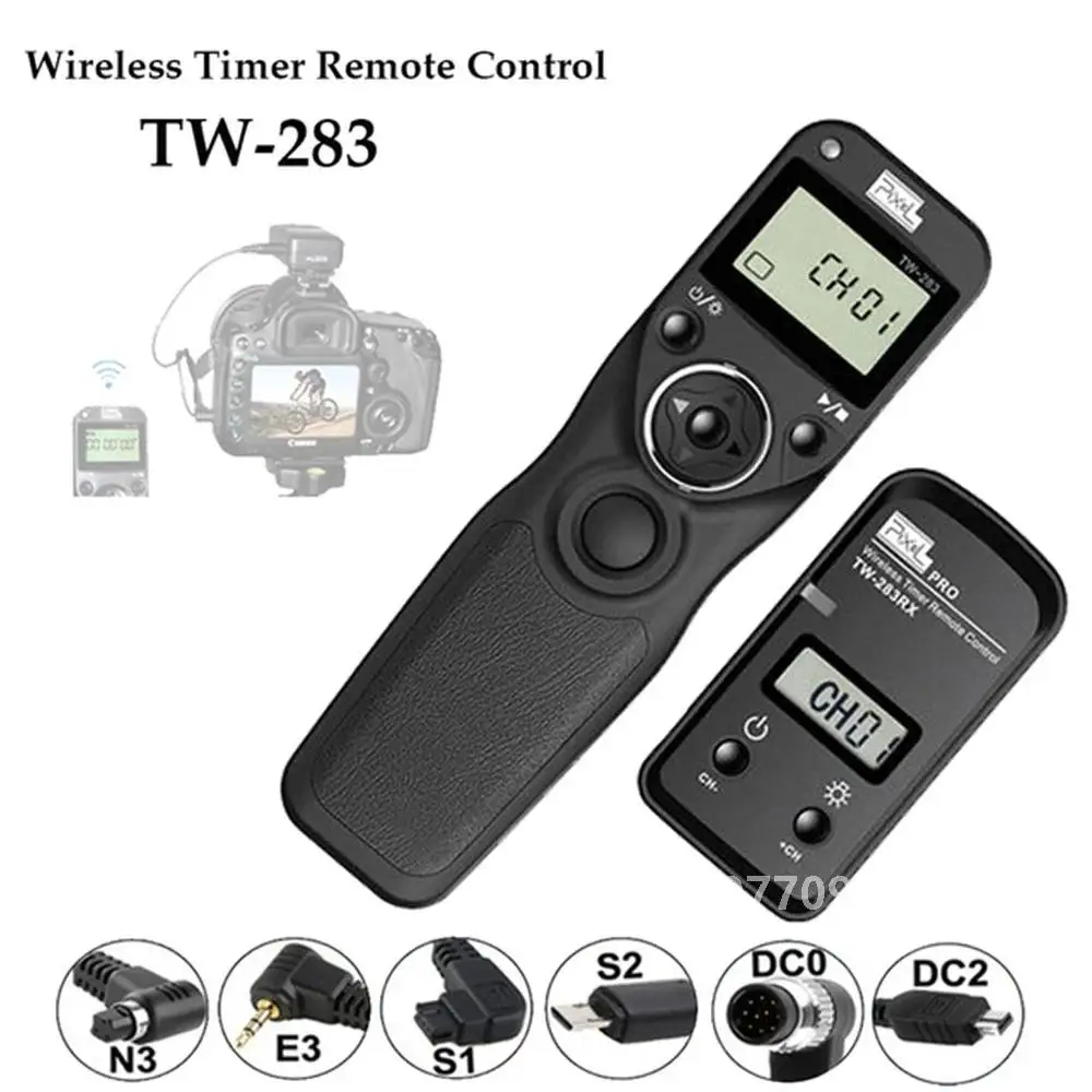 Pixel TW-283 TW 283 Wireless Timer Remote Control Shutter Release (DC0 DC2 N3 E3 S1 S2) Cable For Canon Nikon Sony Camera TW283