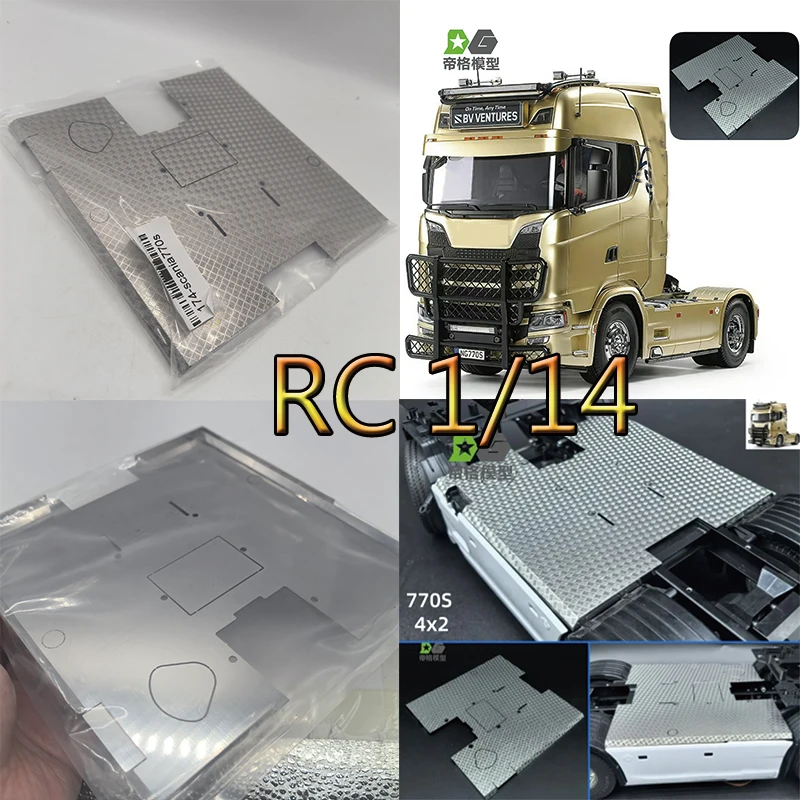 

RC 1/14 Toy Truck 770S 4x2 Skid Plate Step Plate For Tamiya SCANIA 770S 4x2 56379 1/14 RC Tractor Truck DIY Parts DG MODEL
