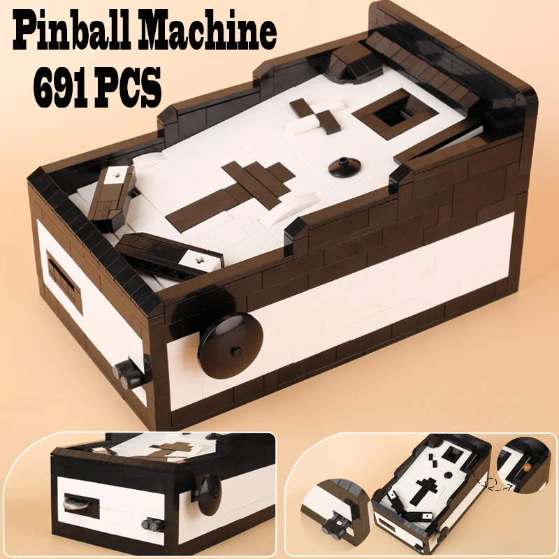 

City Pinball Machine Model Building Blocks Street View Games Series Accessories DIY Weapons Bricks Assemble Toys Christmas Gifts