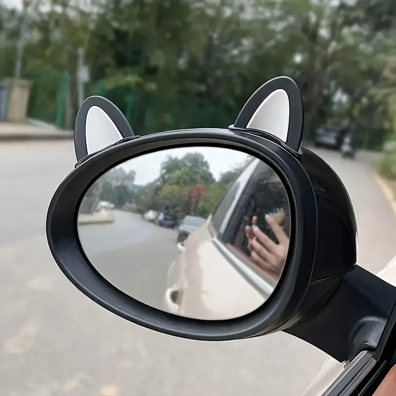 2pcs/set Two Pieces Per Package of Adorable Cat Ear-Shaped Steamed Buns (Mirror Not Included Understood) Car Steering Wheel Der