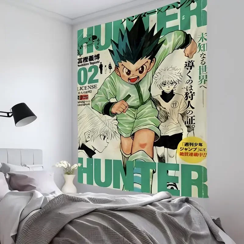H-Hunter X Hunter Anime Custom Flag for the Wall Outdoor Decors Advertising Bedroom Stuff Room Decoration Garage Flags Tapestry