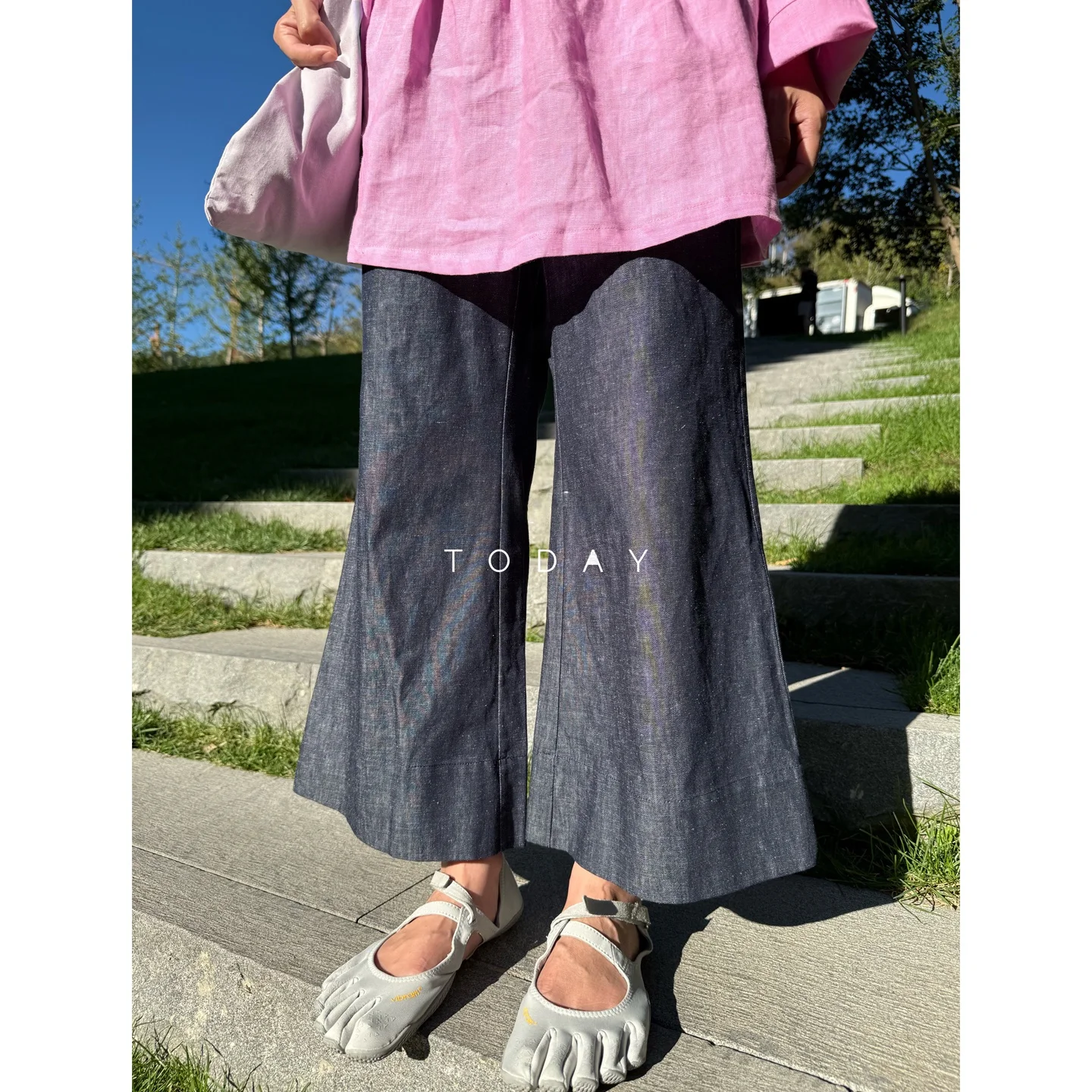 

Высококачественные льняные джинсовые брюки-клеш с эластичной талией, повседневные брюки для похудения, бренд Miss Monkey, осенняя коллекция, женские