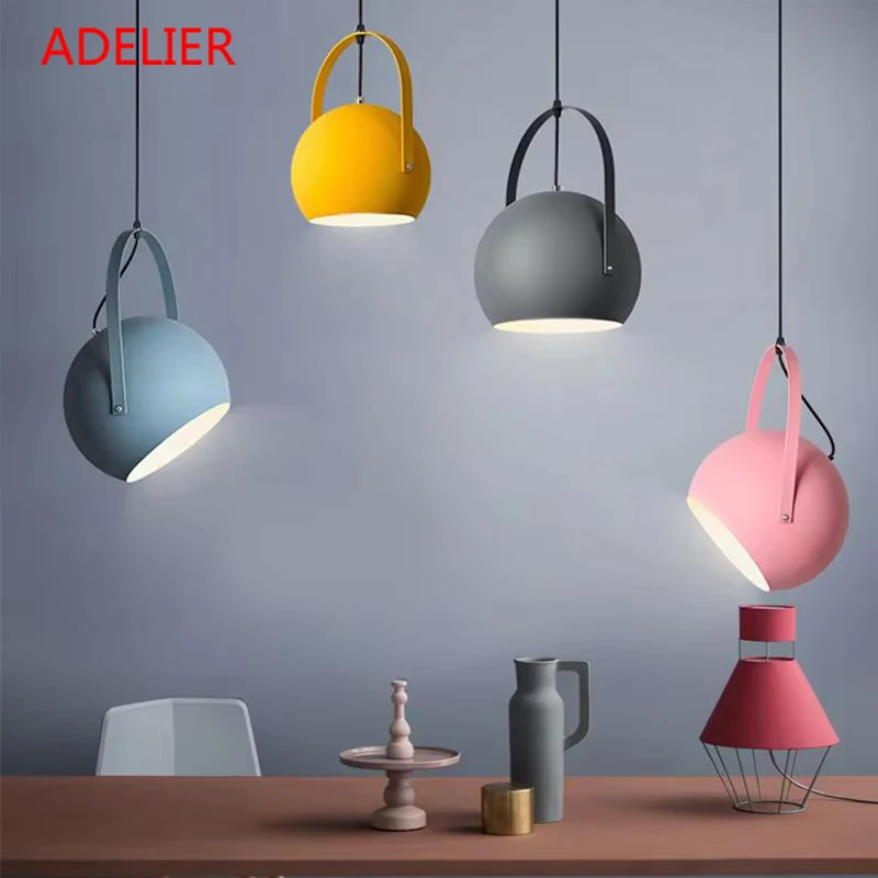 Colourful Pendant Lights Dining table Kitchen Island Restaurant Pendant Lamps Home Decration Lighting fixtures E27