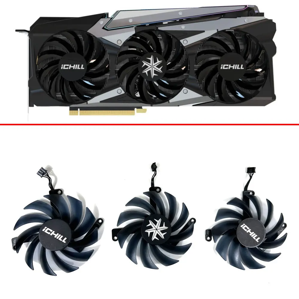 

CF-12915S CF-12910S 85MM RTX3080 GPU cooler for INNO3D RTX 3070 3070Ti 3080 3080Ti 3090 ICHILL X4 OC graphics card cooling fan