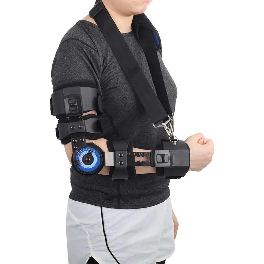 Hinged ROM Telescoping Elbow Brace Arm Dislocation Arm Fracture Upper Limb Rehabilitation Elbow Immobilizer Brace with Sling Ar