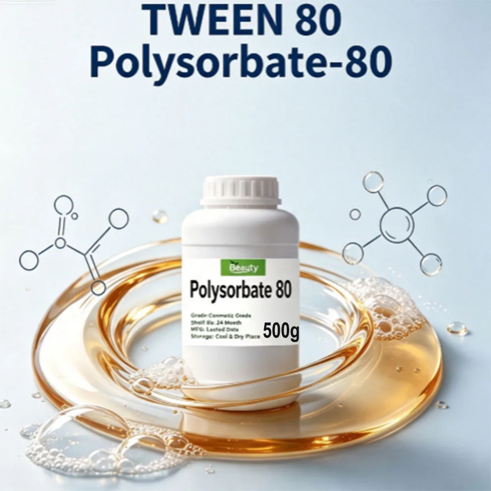 Polysorbate 80 Nonionic Emulsifying Agent Cosmetic Raw Material Widely Used In  Cream Toner Personal Care Bulk Shipment