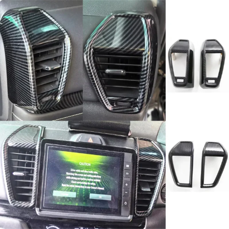 

RHD For Honda City Hatchback 2021 -2023 ABS Carbon Fiber Side AC Central Control Air Conditioning Cover Trim Car Accessories