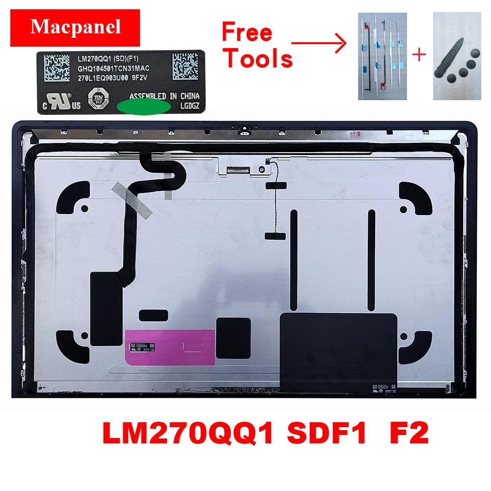 

Original LCD Screen LM270QQ1 LM270QQ1-SDF2 LM270QQ1-SDF1 For Imac A1419 2K 27-inch LCD Screen EMC 2546 EMC 2639 2012-2013 Year