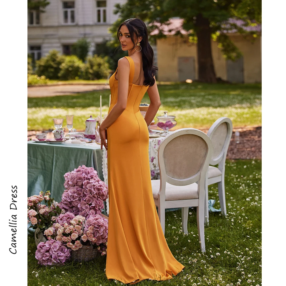 Charming Evening Dresses Mermaid Satin Party Dresses Straps Sweetheart Neck Formal Dresses Vestidos De Fiesta فساتين السهرة