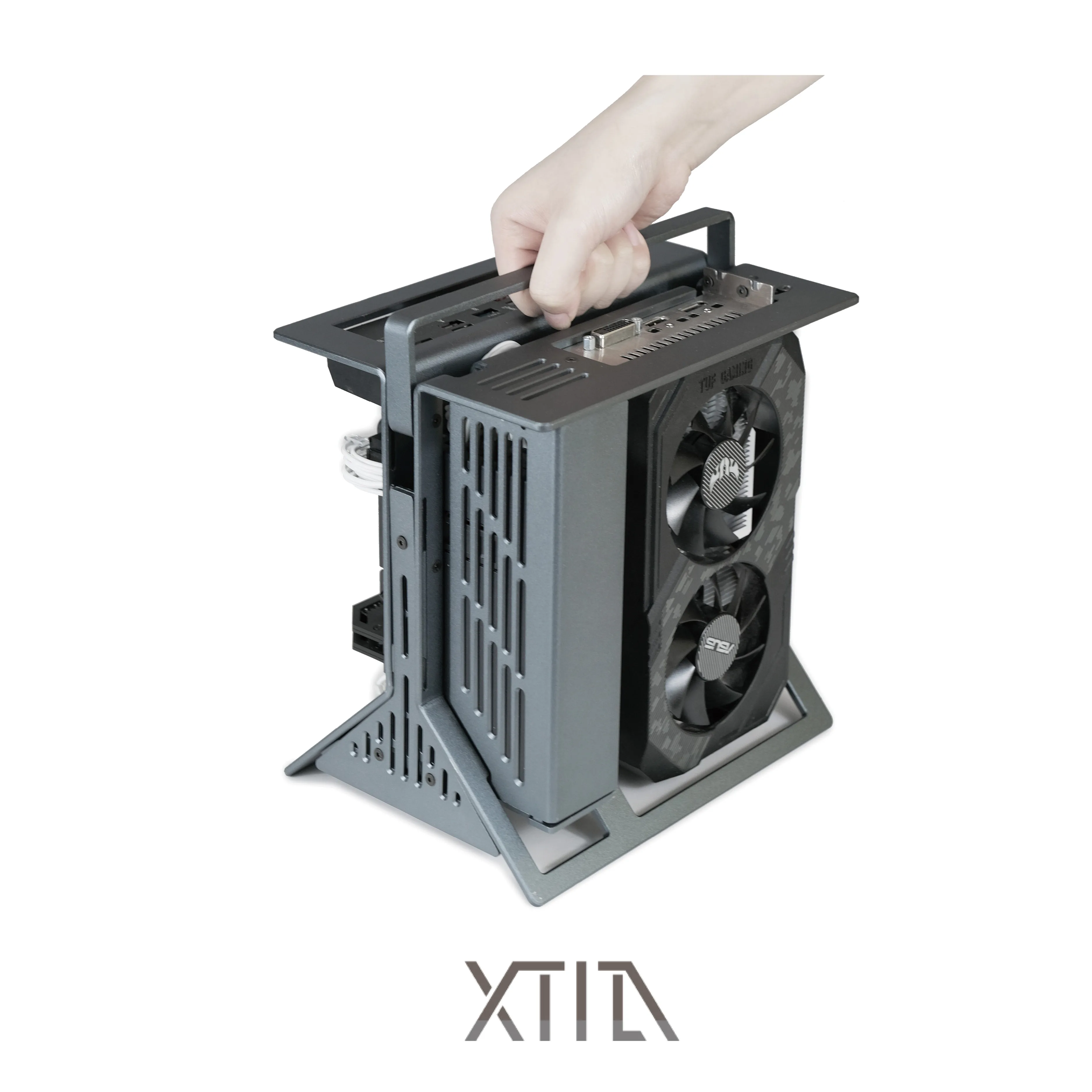 2022NEW [XPROTO Mini] XTIA ITX open 1U core display all aluminum vertical portable case