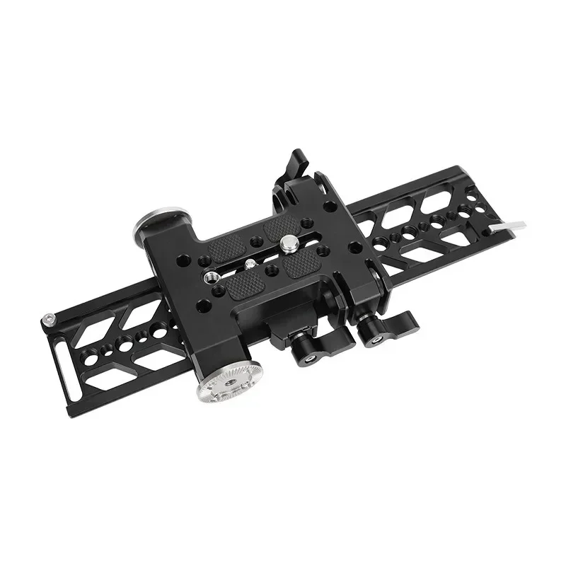 Dovetail Plate and QR Baseplate With Double 15mm Rod Adapter & ARRI Rosette Connections For DSLR Camera Tripod Head