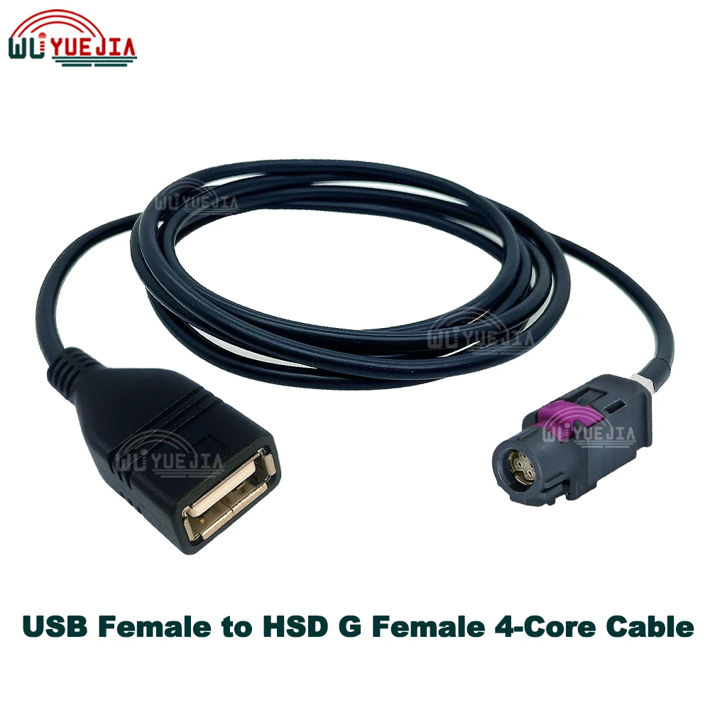 HSD to USB Female Cable to HSD Code A/B/C/D/E/F/G/H/K/Z Female 4Pin Jack LVDS Cable Car Head Unit Control Screen RCC NAC Adapter