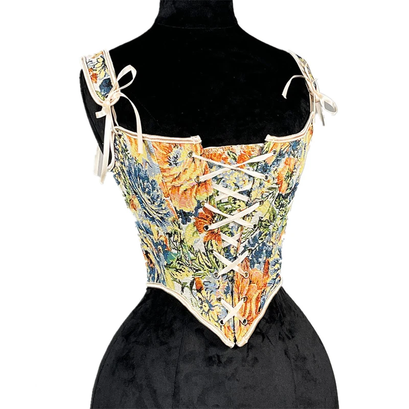 

Винтажные готические женские корсеты на шнуровке, корректирующий топ, жилет, корсет, майка, сексуальный тренажер для талии, формирователь тела, корректирующее белье, уличная одежда